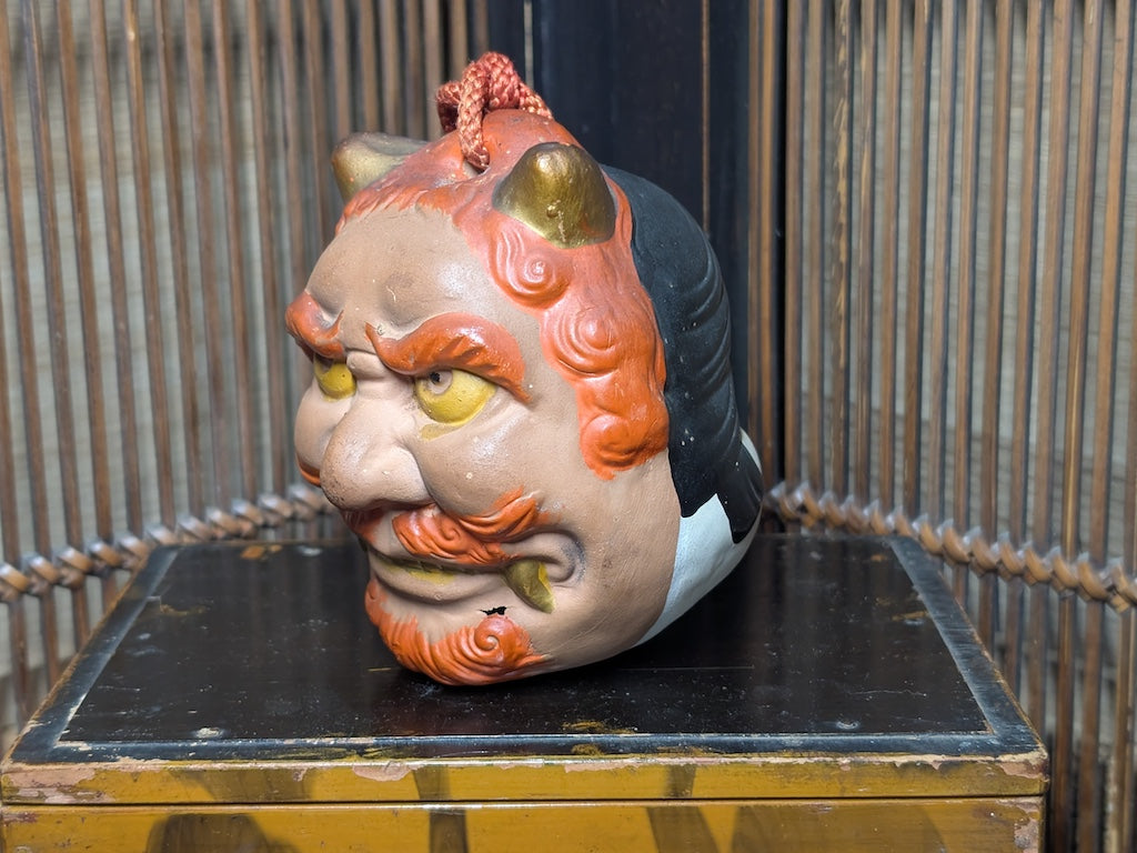 Authentic Buddha Devil Mask Bell  Art Made in Japan W2