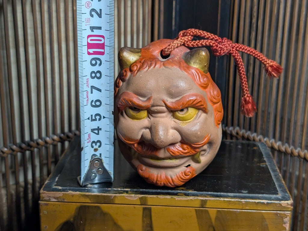 Authentic Buddha Devil Mask Bell  Art Made in Japan W2