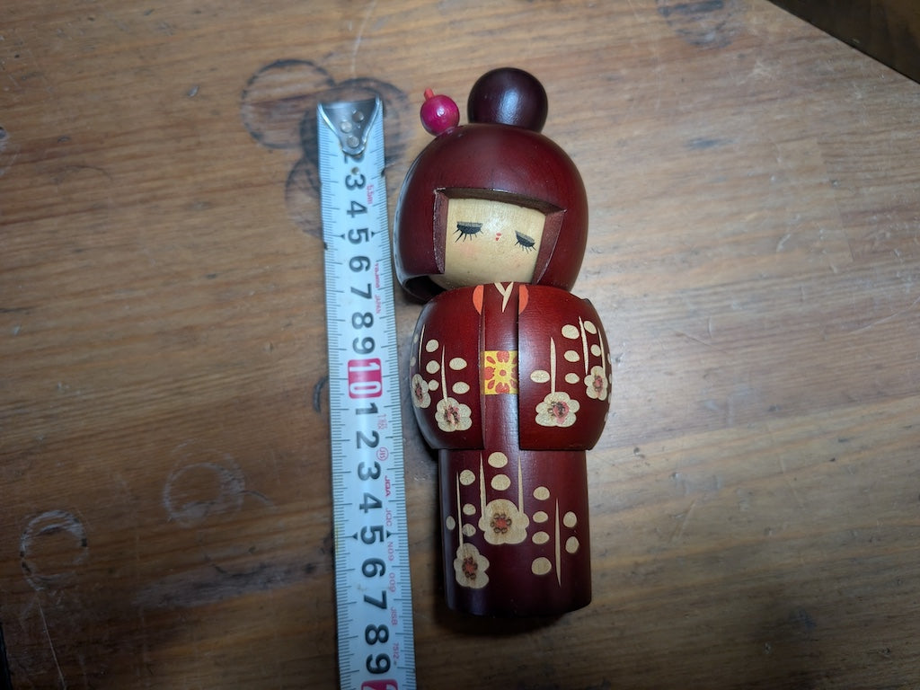 Japanese Traditional wooden doll Kokeshi Made in Japan V4