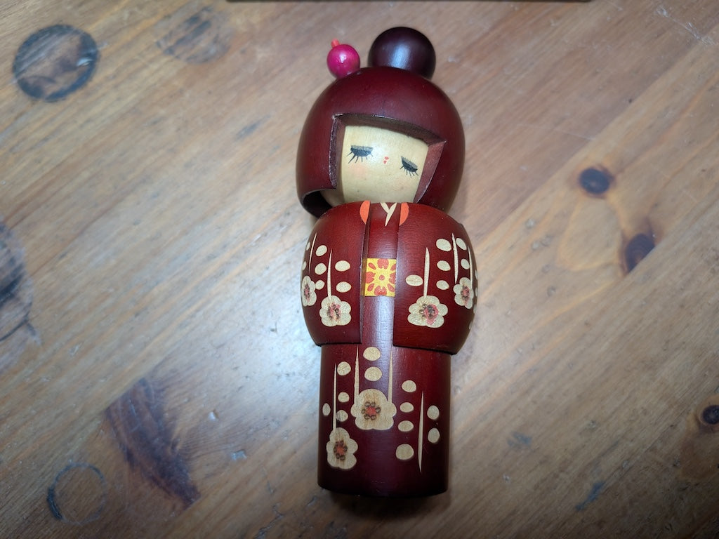 Japanese Traditional wooden doll Kokeshi Made in Japan V4