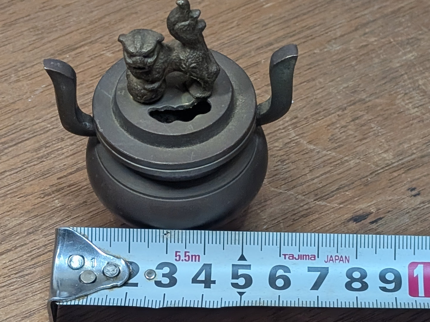 Japanese vintage 1950s mini size Buddhist incense burner Handmade Brass / Bronze Made in Japan (D1)