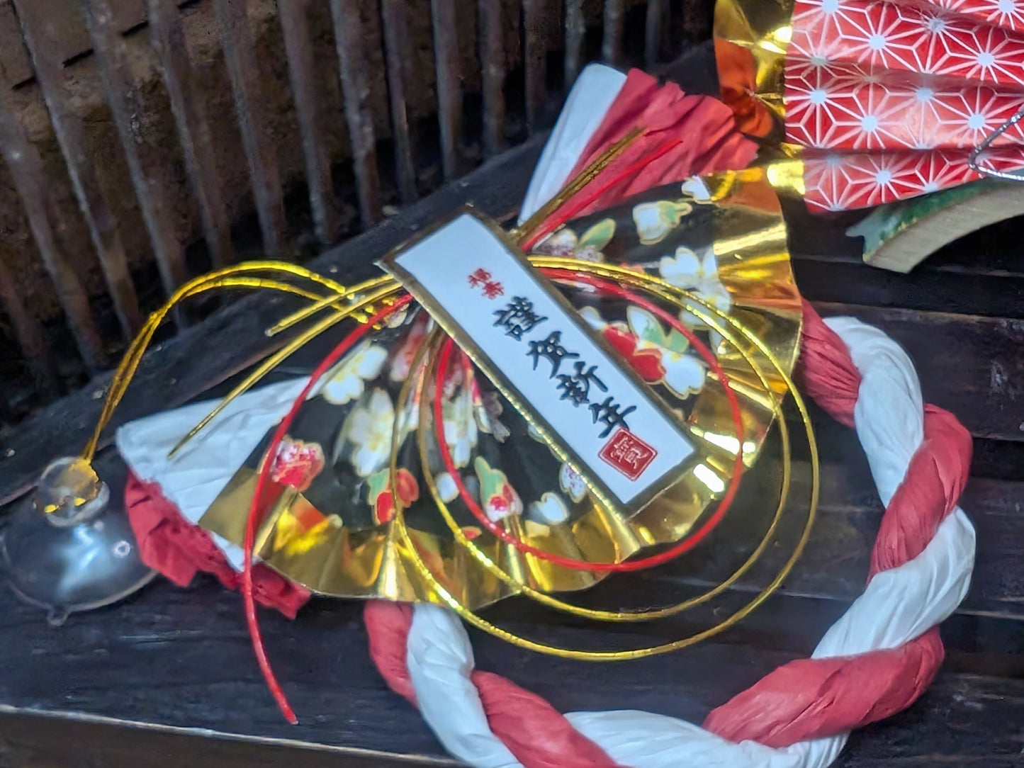 Japanese new year Traditional ornaments set , Japanese Bamboo set for new year Oshougatsu Made in Japan (H4)