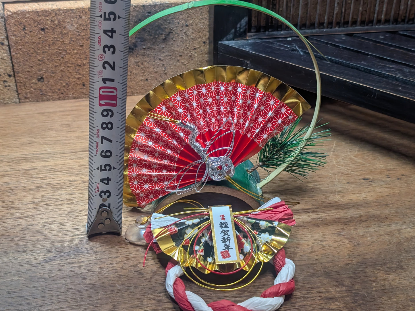 Japanese new year Traditional ornaments set , Japanese Bamboo set for new year Oshougatsu Made in Japan (H4)