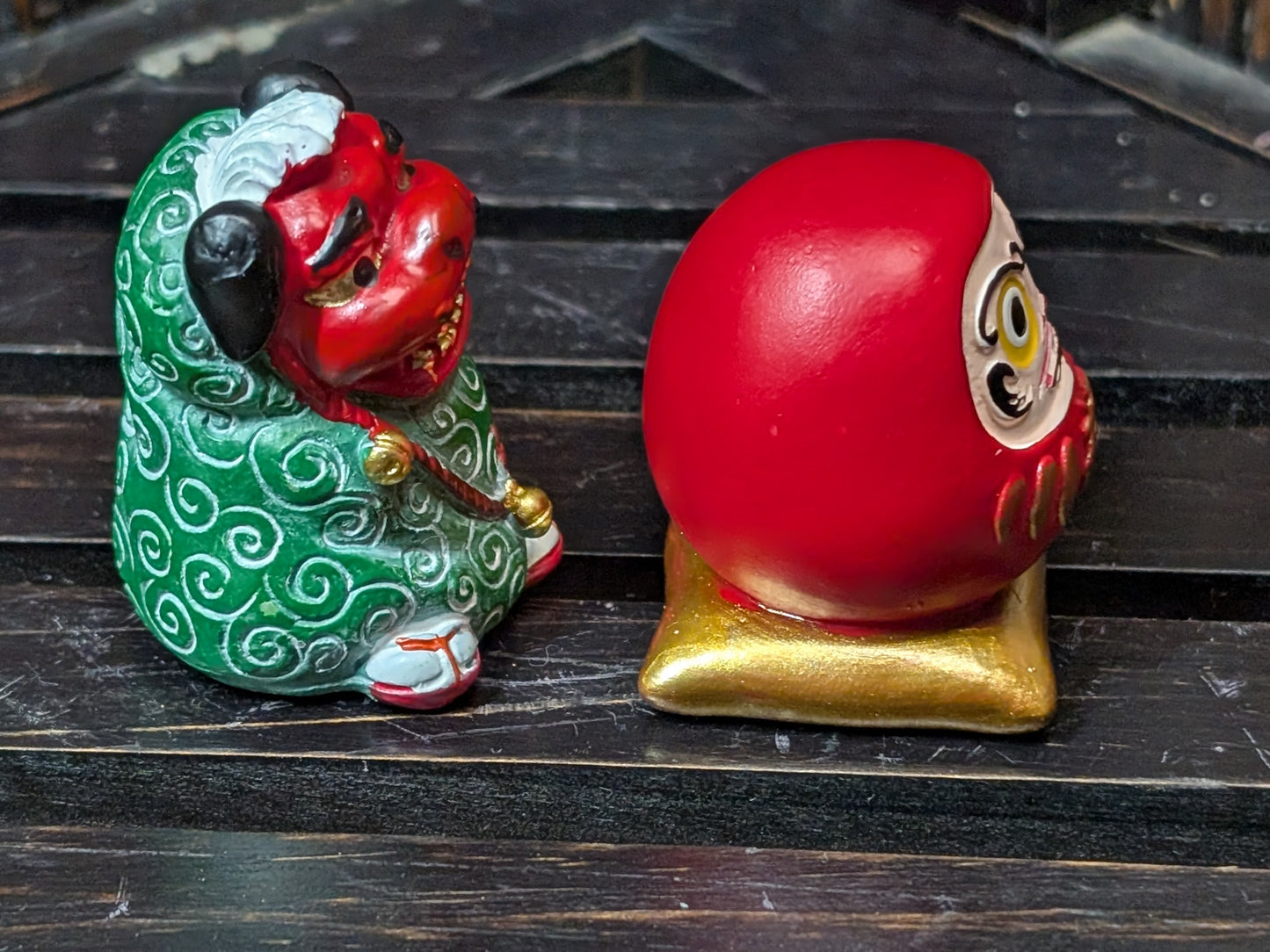 Japanese miniatures set Daruma miniature shishi miniature lucky charm Ornaments miniatures (H6)