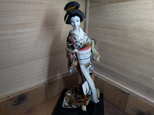 Japanese vintage Dancing Geisha doll kimono doll beautiful Handmade fabric kimono Geisha doll made in Japan (BB1)