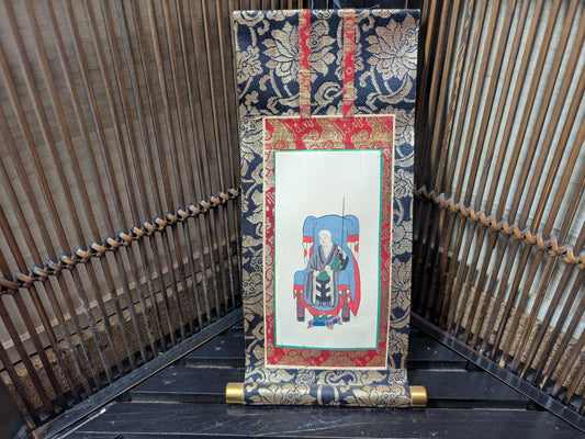 Japanese Antique scrolling wall hanging Buddhist Art Kakejiku 1930s Handmade wall Art Made in Japan (AA5)