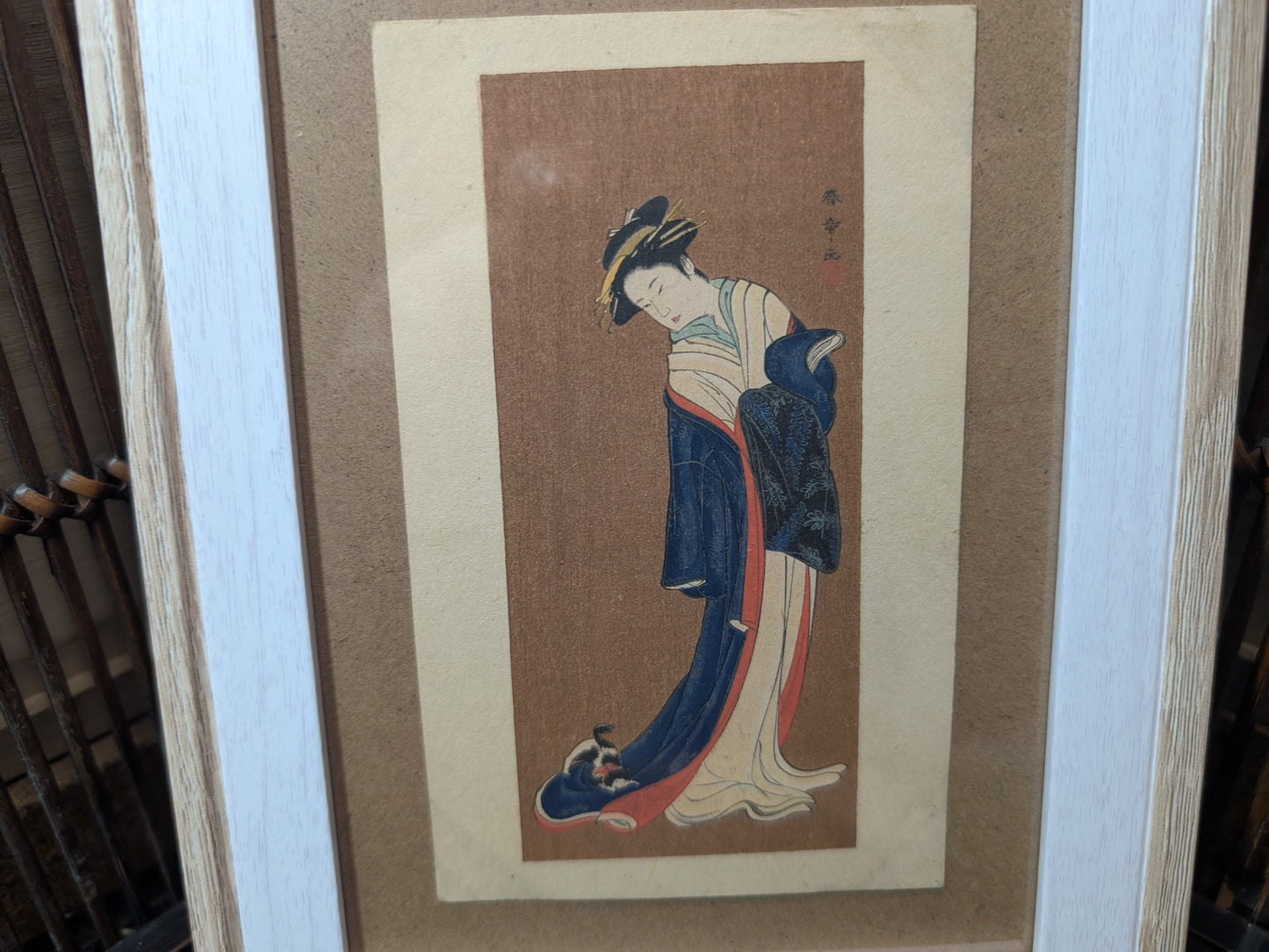 Japanese post card Authentic Traditional 1950s post card signed made in Japan (A142)