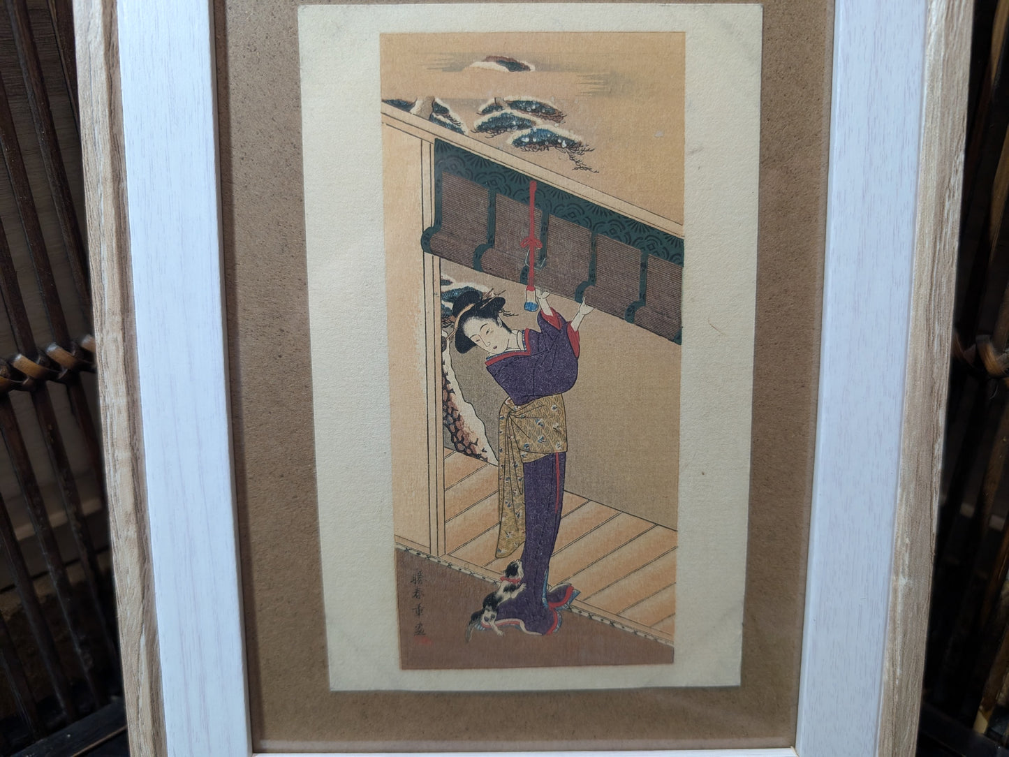 Japanese post card Authentic Traditional 1950s post card signed made in Japan (A143)