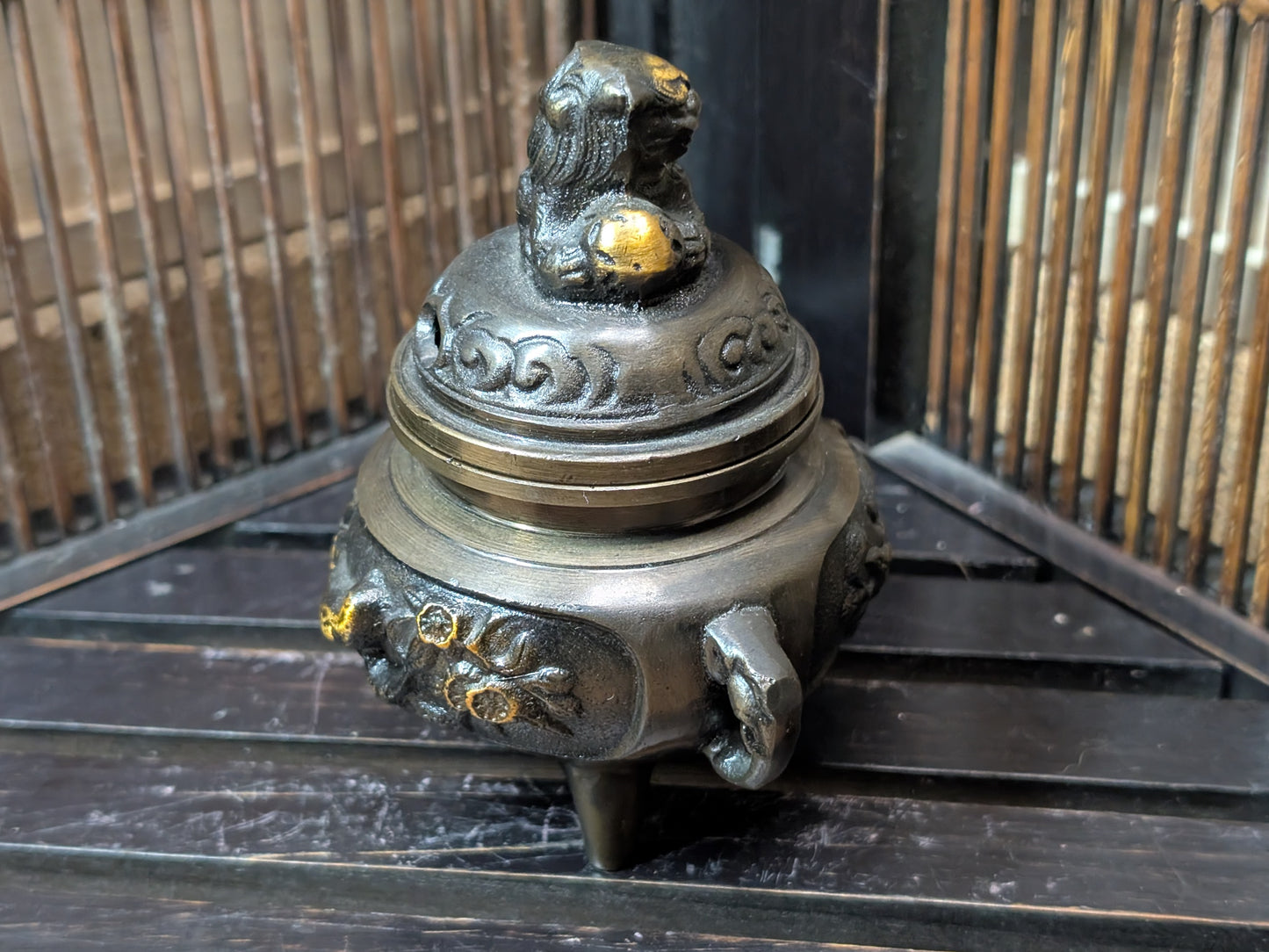 Japanese vintage Altar fitting incense burner Bronze  1950s Made in Japan (D7)