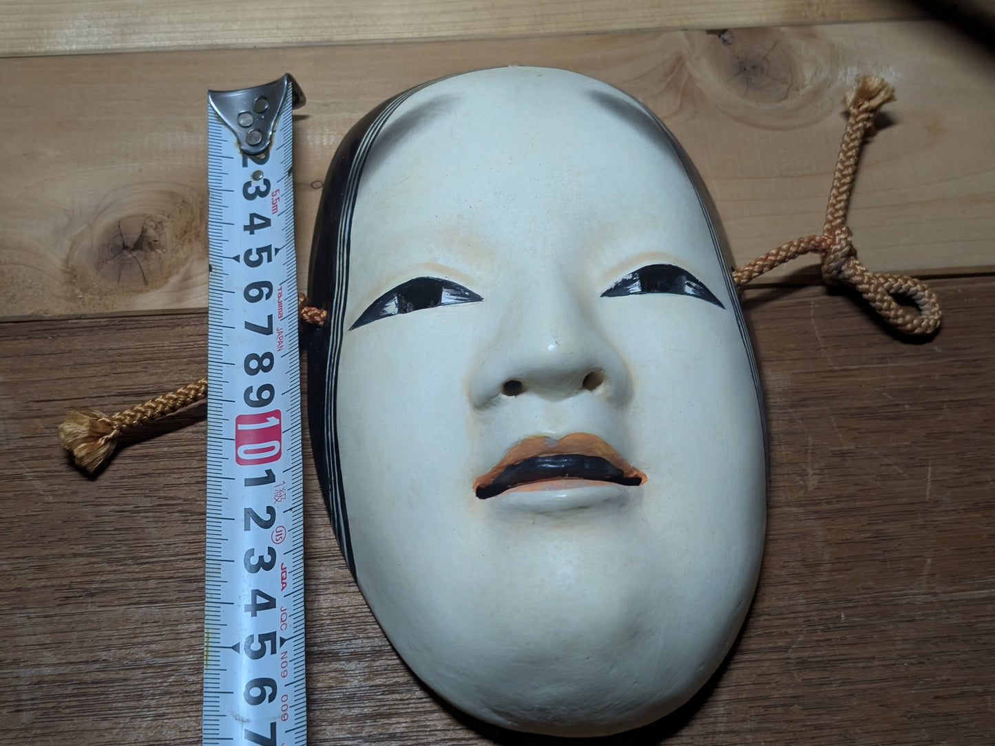 Japanese Mask handmade pottery Nomen ko-omote Noh mask Japanese Festival Signed made in Japan (I8)