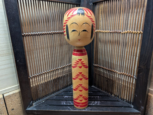 Japanese Vintage Traditional Kokeshi wooden doll  signed made in Japan 1980s (M3)