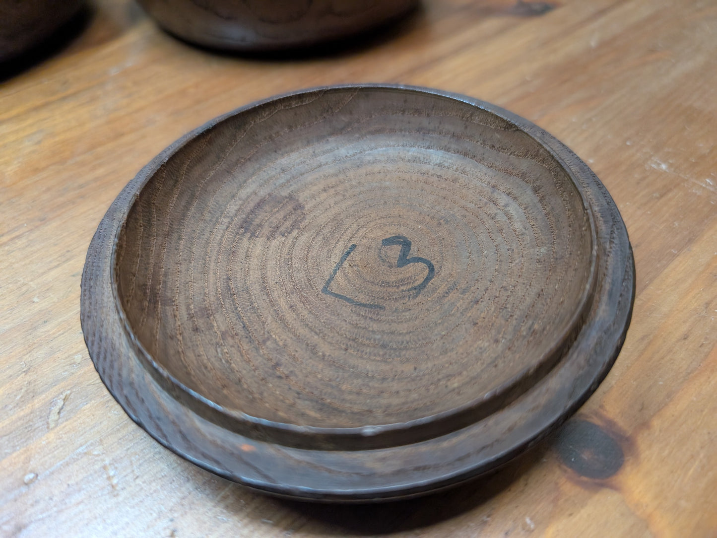 Japanese Go Game wooden Empty Game Bowl set Vintage 1970s Made in Japan (N1)