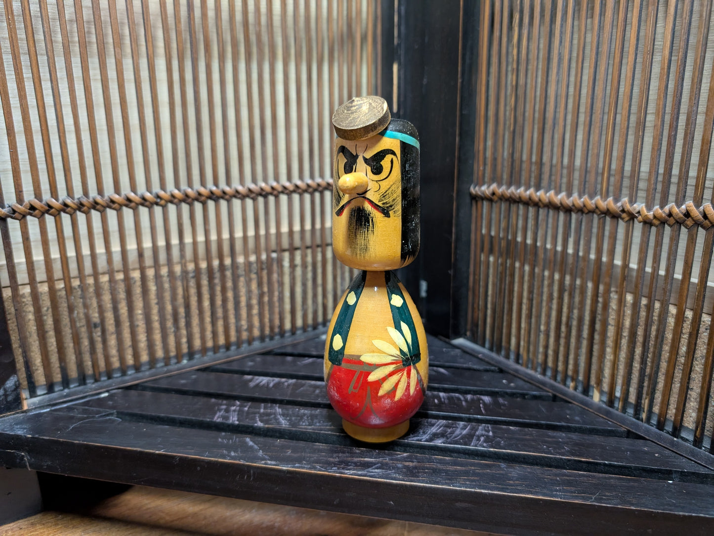 Japanese wooden doll kokeshi Tengu June 1967 signed made in Japan RARE !! (N13)