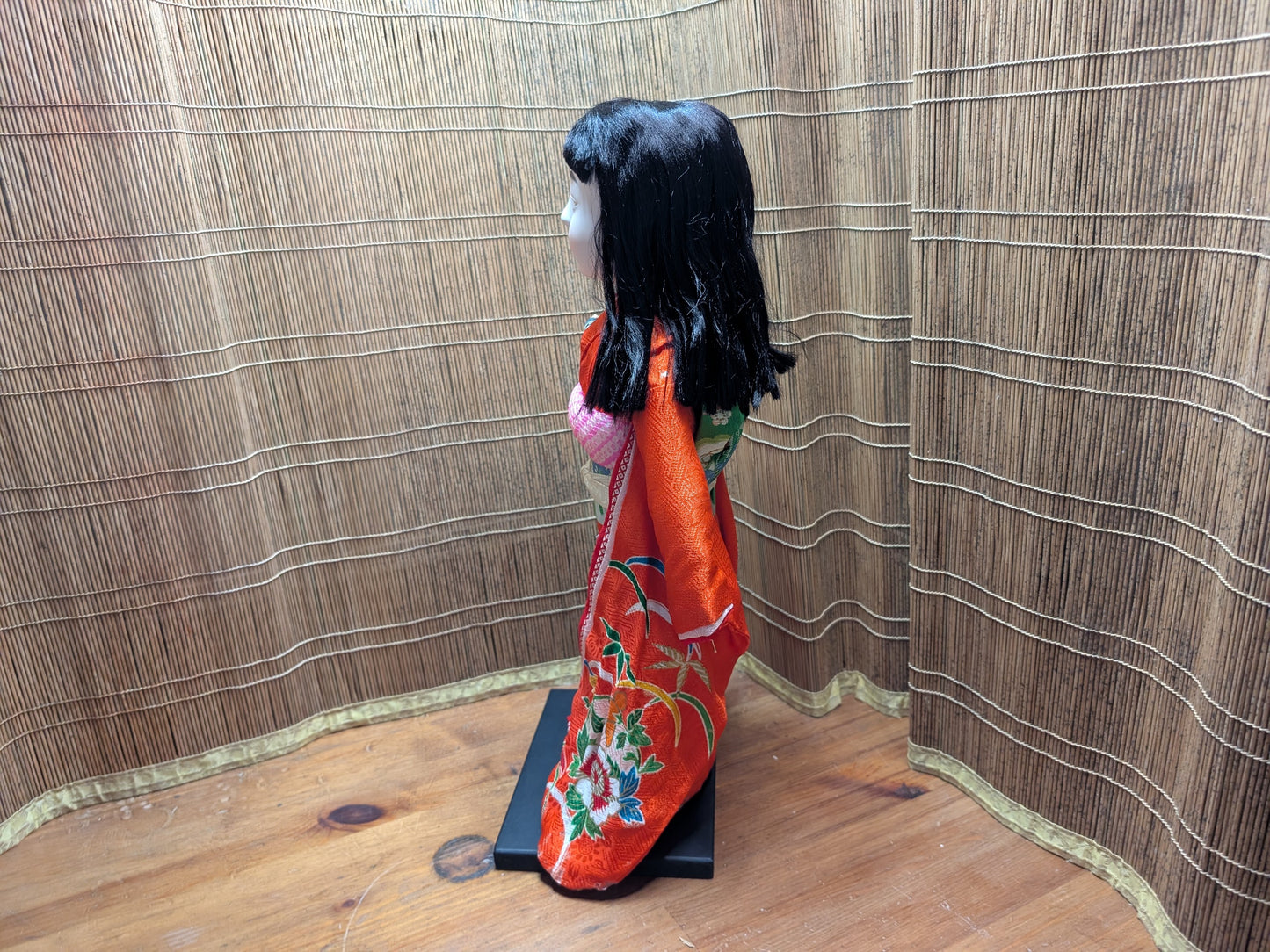 Japanese Vtg doll 1967 Silk kimono Ishimatsu Doll made in Japan Authentic RARE (C46)