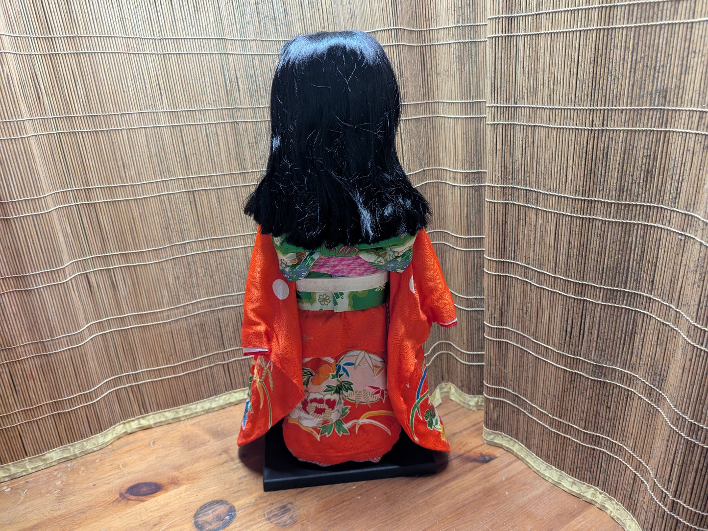 Japanese Vtg doll 1967 Silk kimono Ishimatsu Doll made in Japan Authentic RARE (C46)