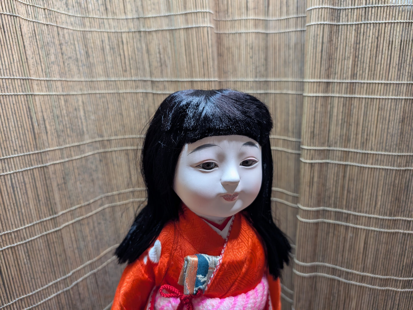 Japanese Vtg doll 1967 Silk kimono Ishimatsu Doll made in Japan Authentic RARE (C46)