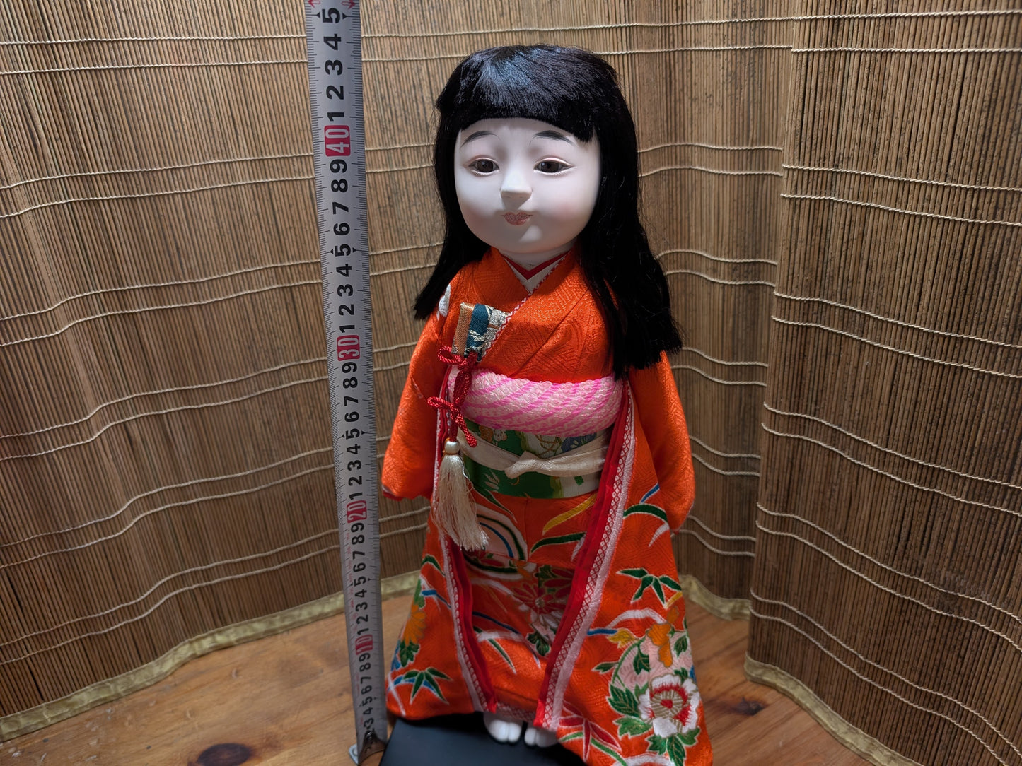 Japanese Vtg doll 1967 Silk kimono Ishimatsu Doll made in Japan Authentic RARE (C46)