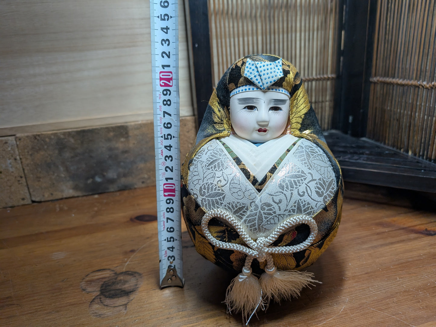 Japanese Traditional Daruma doll Girl Festival Handmade Vtg 1980s Made in Japan (G4)