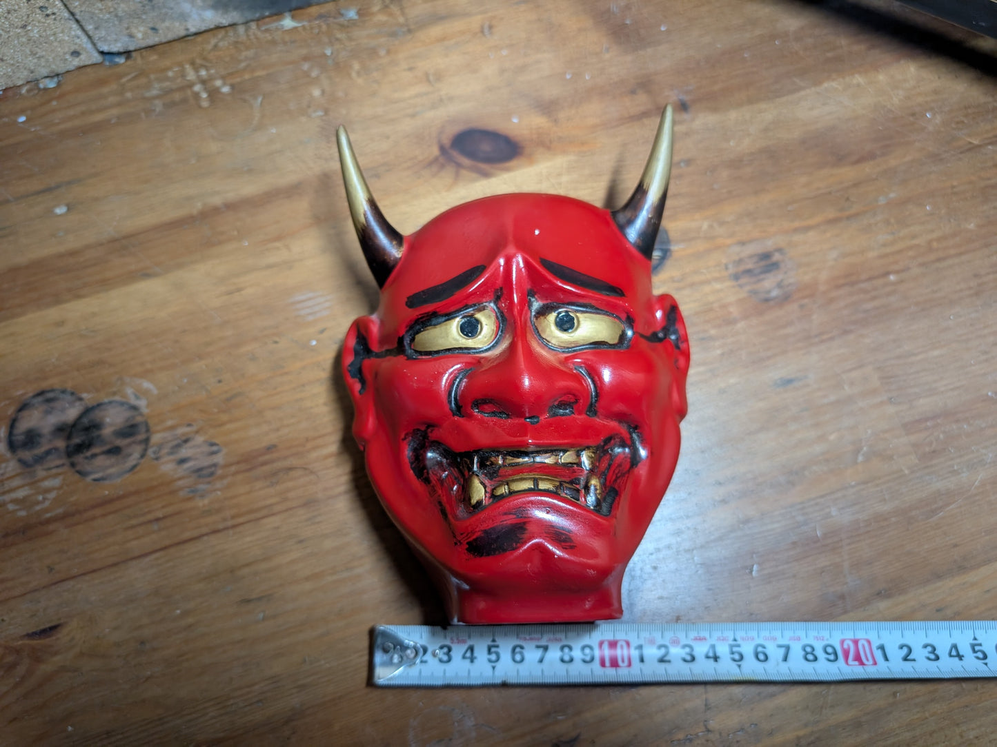 Japanese Sake bottle Hannya Devil mask 1970s Made in Japan (O8)