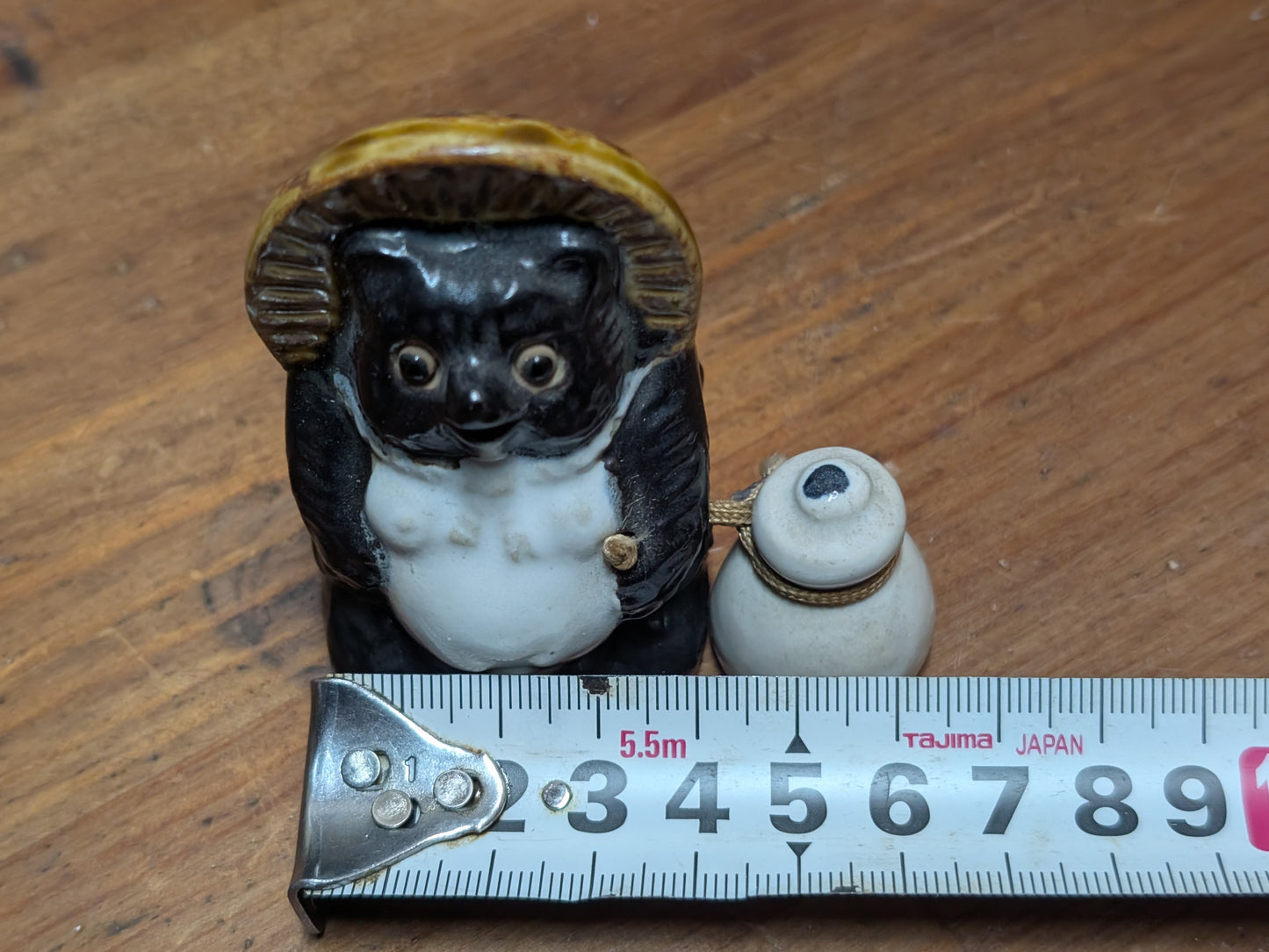 Japanese Raccoon Tanuki Miniature Figurine Shigaraki ware  ceramic made in Japan (P7)