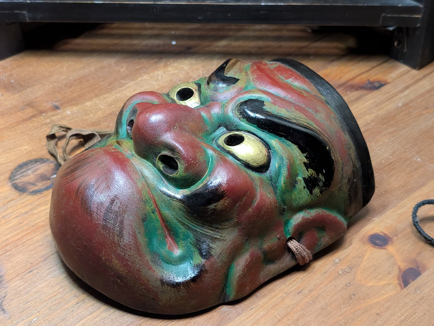 Authentic Ceramic Devil Noh Buddha Mask Japanese Art Handmade Made in Japan 1950s T6