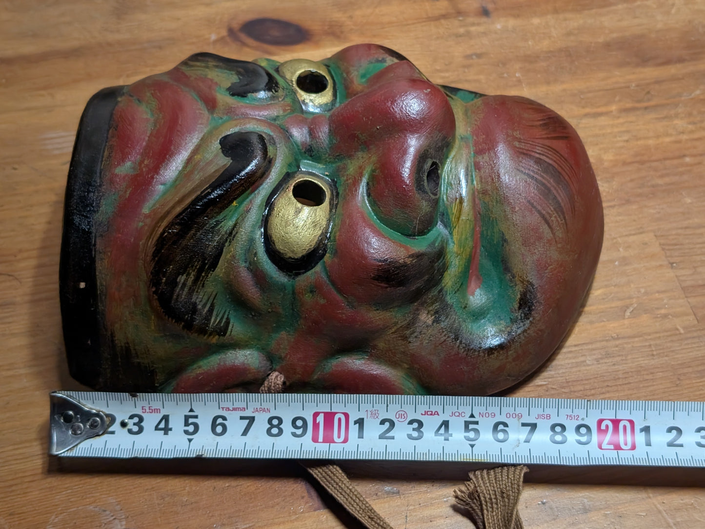 Authentic Ceramic Devil Noh Buddha Mask Japanese Art Handmade Made in Japan 1950s T6