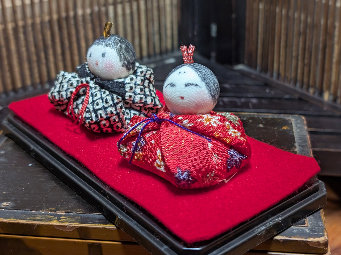 Handmade Traditional Japanese Hina Doll Set Made in Japan U6