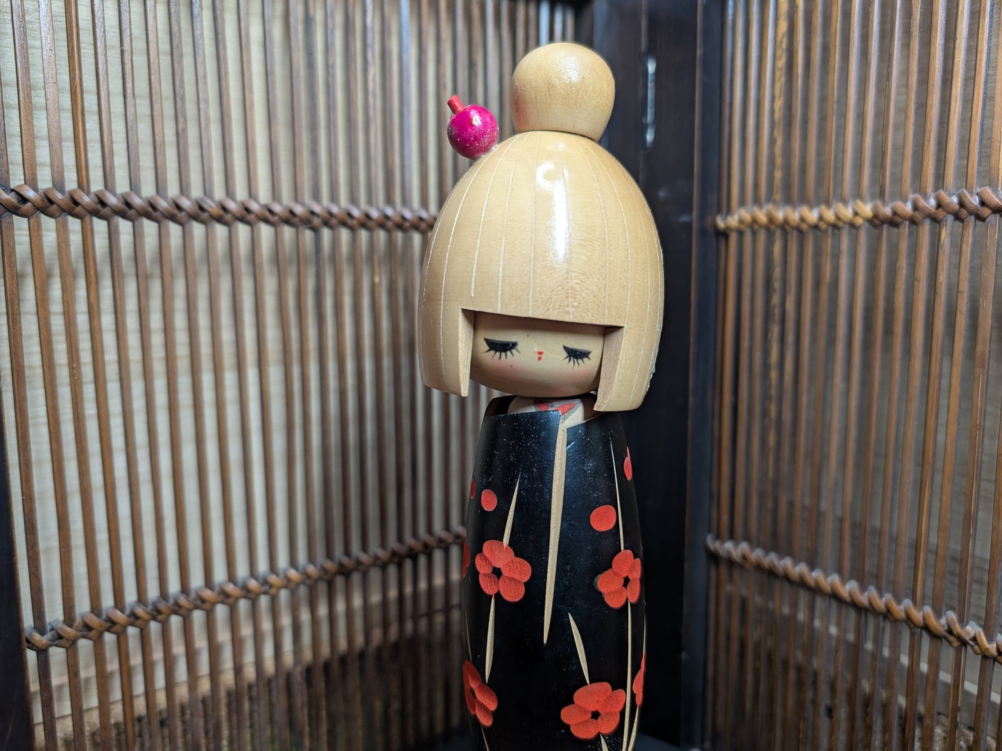 Authentic Japanese Traditional Wooden Doll Kokeshi 1978 Show doll Made in Japan U10